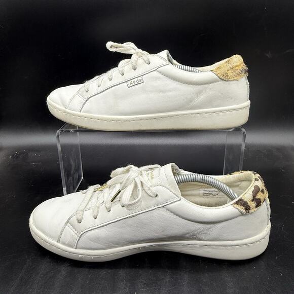 Keds For Kate Spade White Leather Sneakers Womens Size 8 WH61641 - Picture 2 of 8